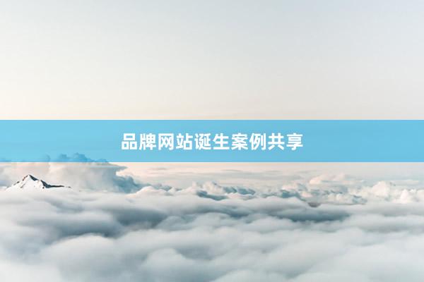 品牌网站诞生案例共享