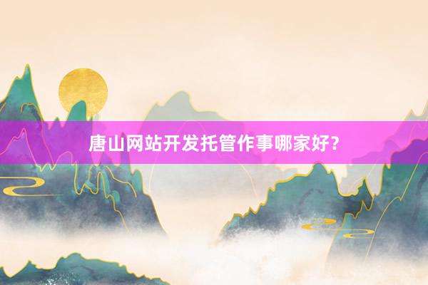 唐山网站开发托管作事哪家好？