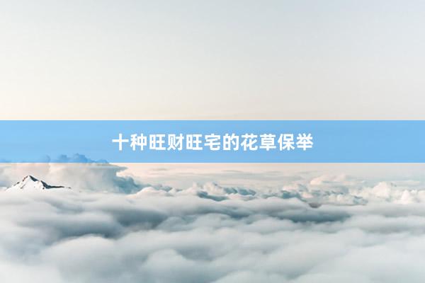 十种旺财旺宅的花草保举